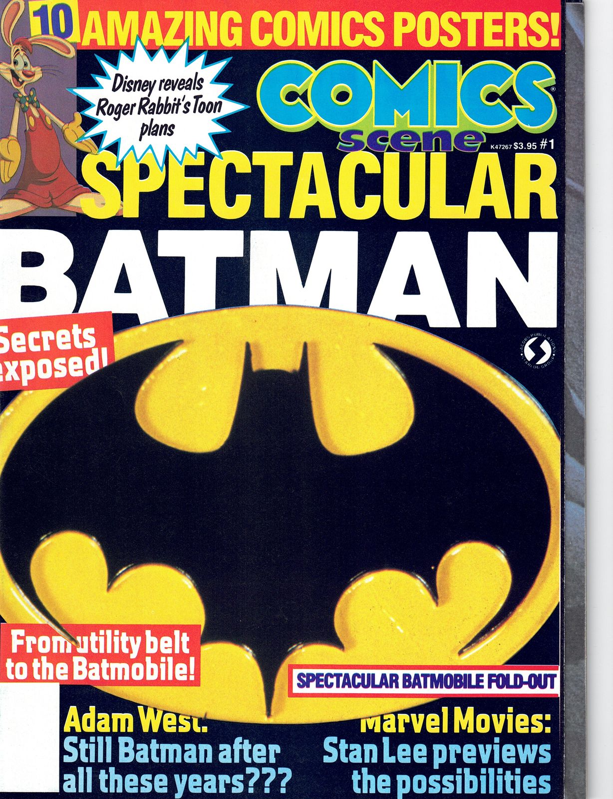 COMICS SCENE SPECTACULAR magazine side cover Issue 1   1989