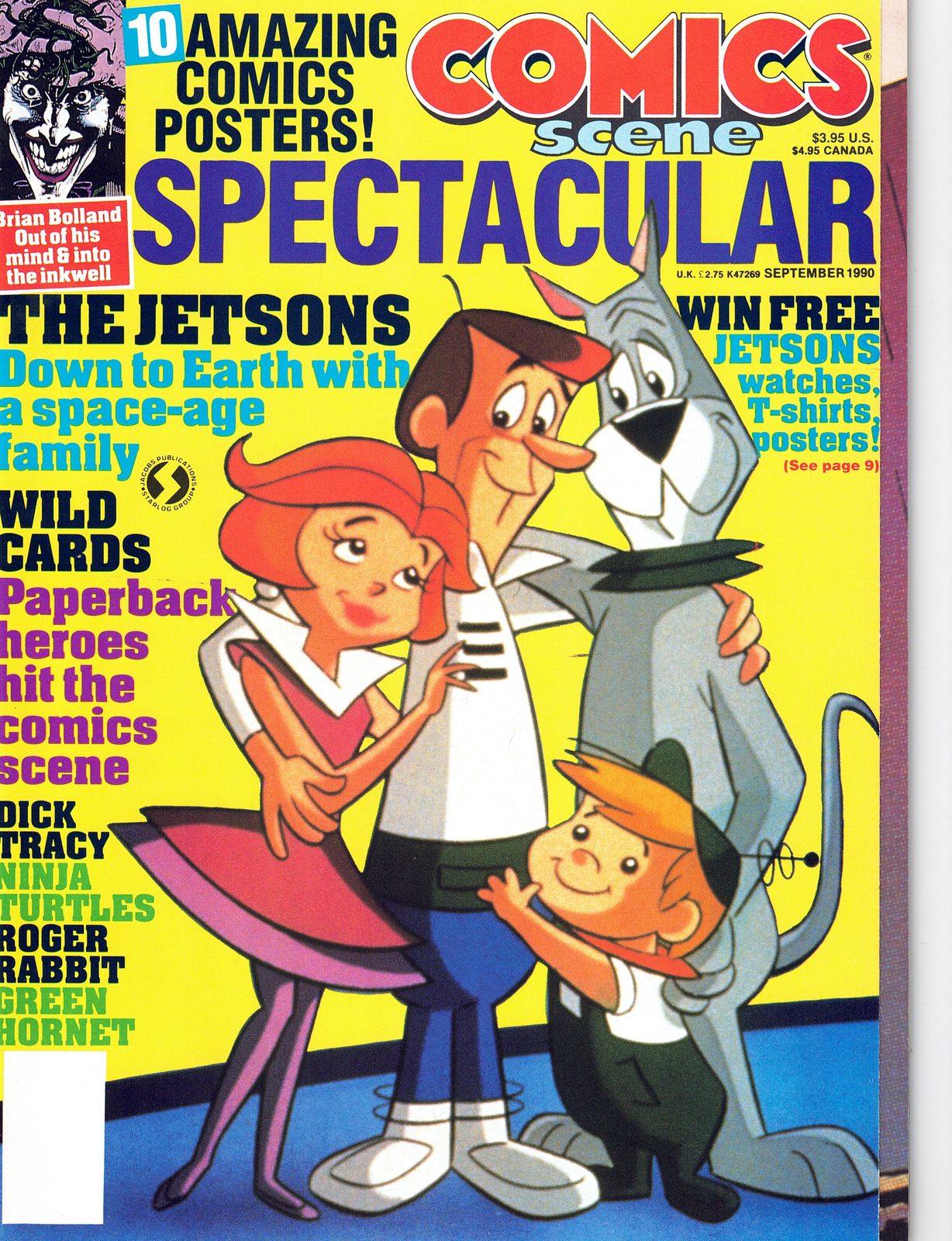 COMICS SCENE SPECTACULAR magazine side cover Issue 3  September 1990