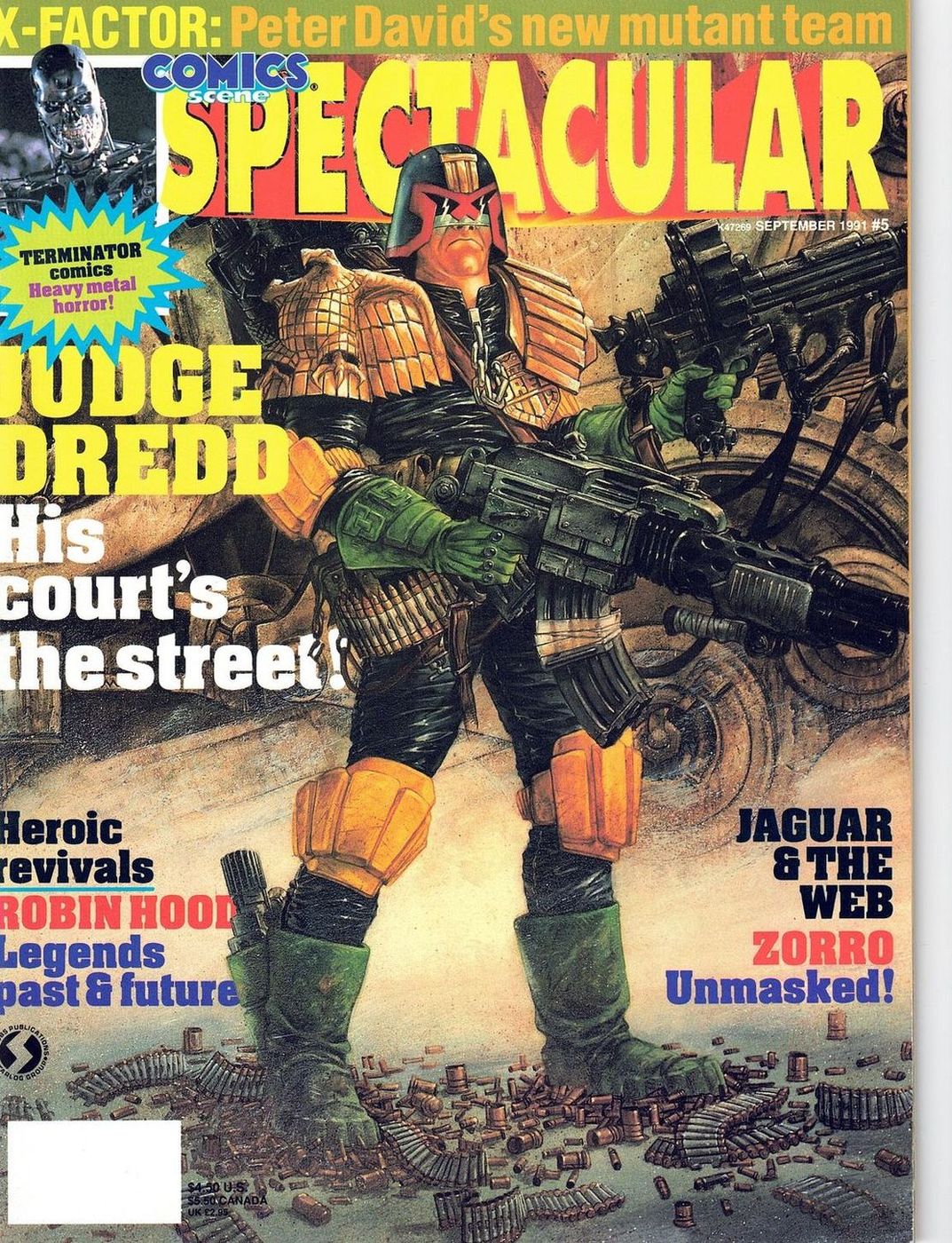 COMICS SCENE SPECTACULAR magazine side cover Issue 5  September 1991