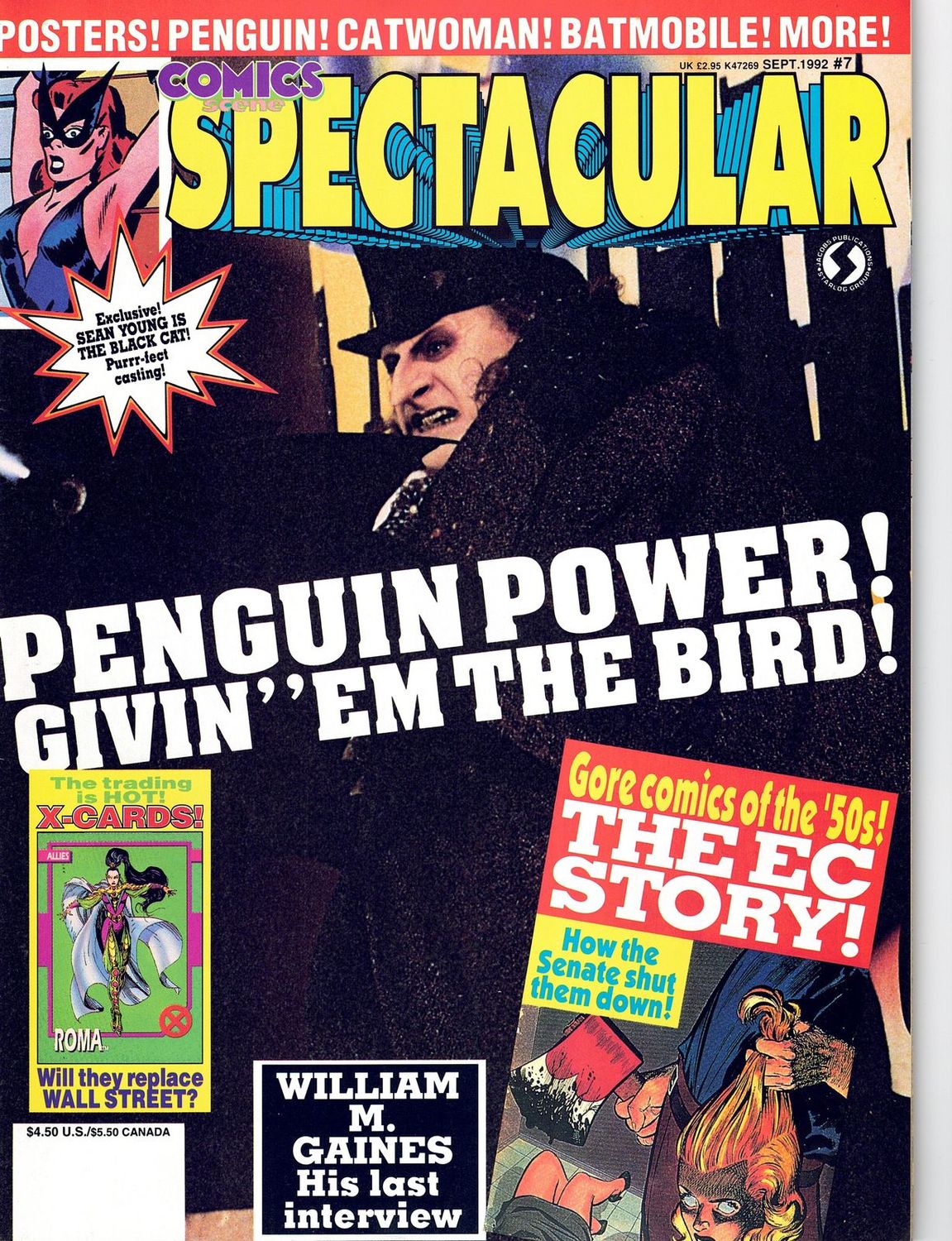 COMICS SCENE SPECTACULAR magazine side cover Issue 7  September 1992