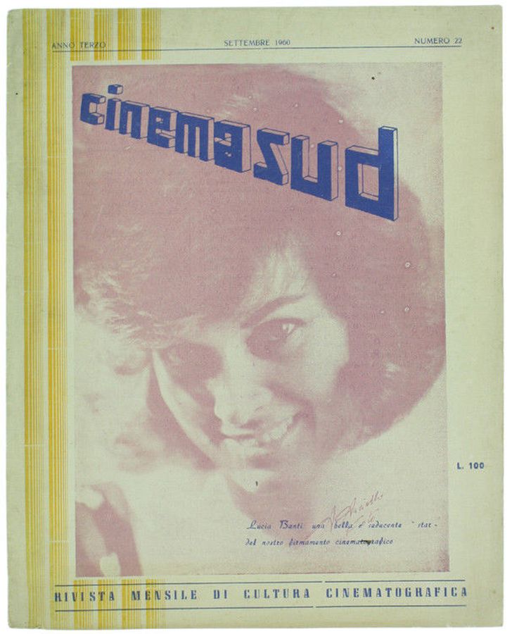 CINEMA SUD magazine side cover Issue 22  September 1960