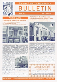 CINEMA THEATRE ASSOCIATION magazine side cover May-June 2013