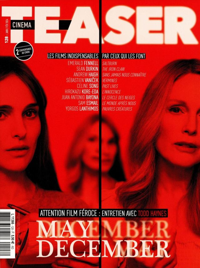 CINEMA TEASER magazine side cover Issue 128  December 2023
