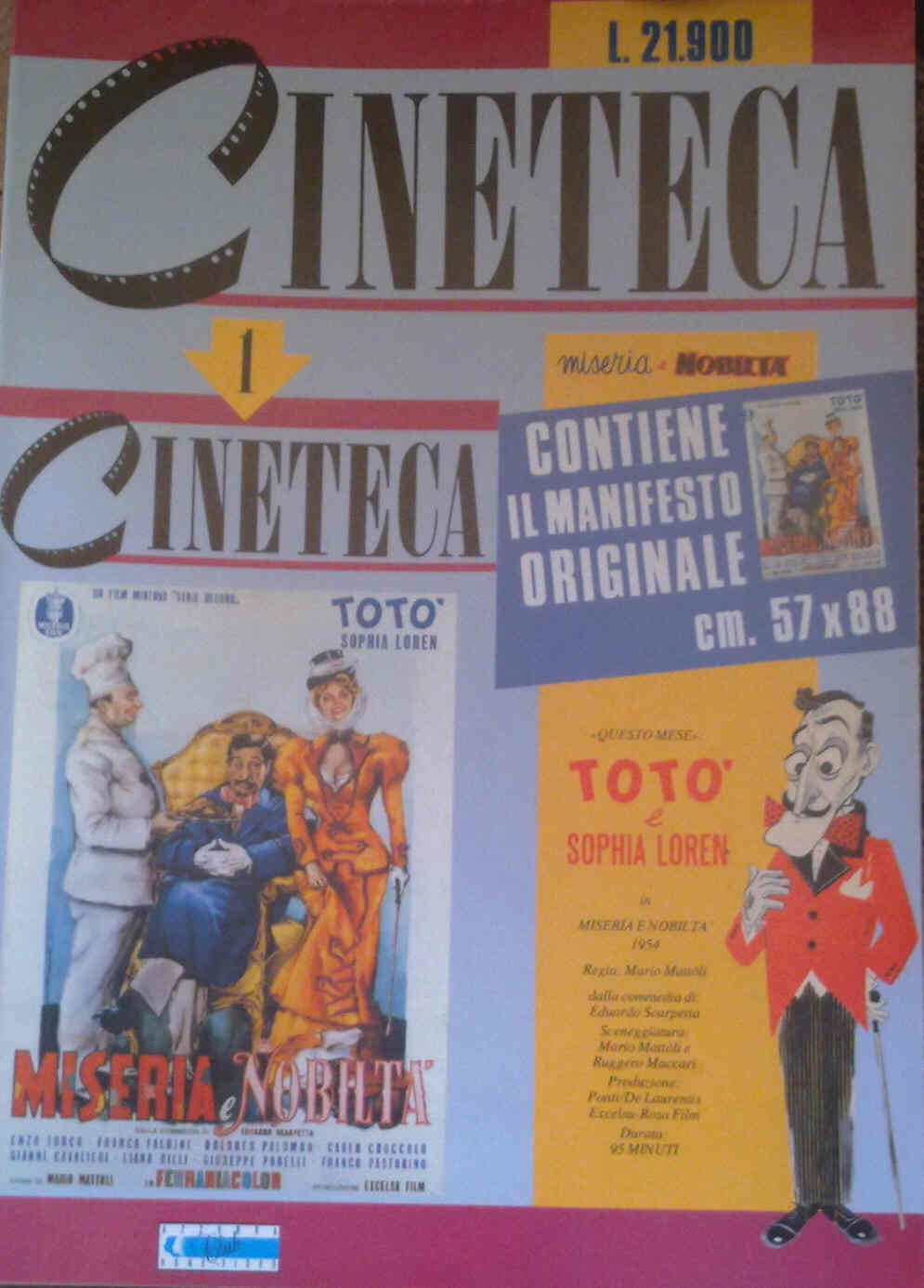 CINETECA (1990) magazine side cover Issue 1  1990