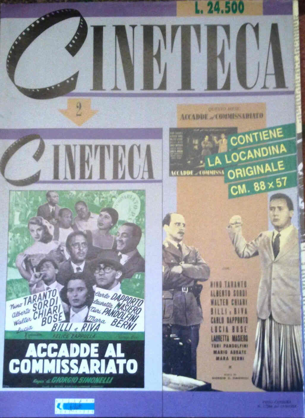 CINETECA (1990) magazine side cover Issue 2  1990