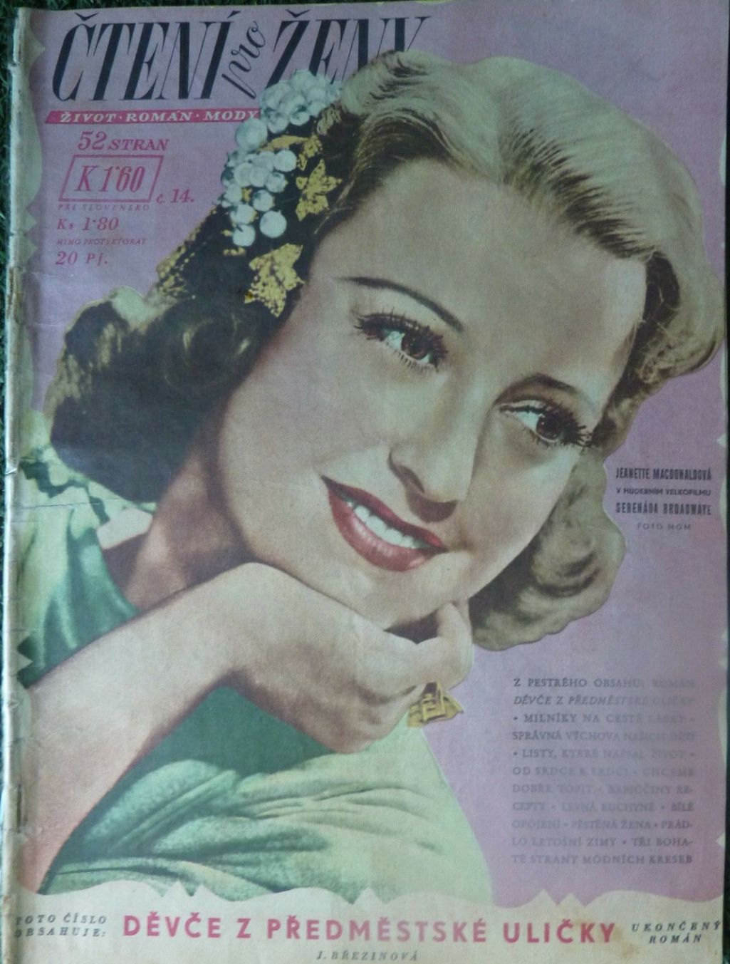 CTENI PRO ZENY magazine side cover Issue 14   1940