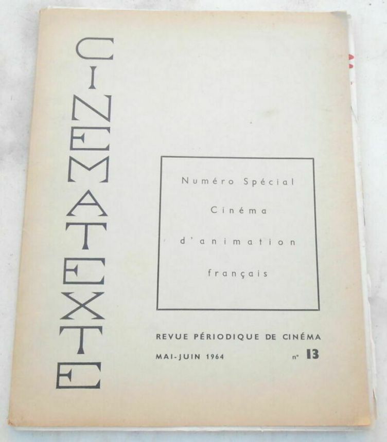 CINEMATEXTE magazine side cover Issue 13  May/June 1964