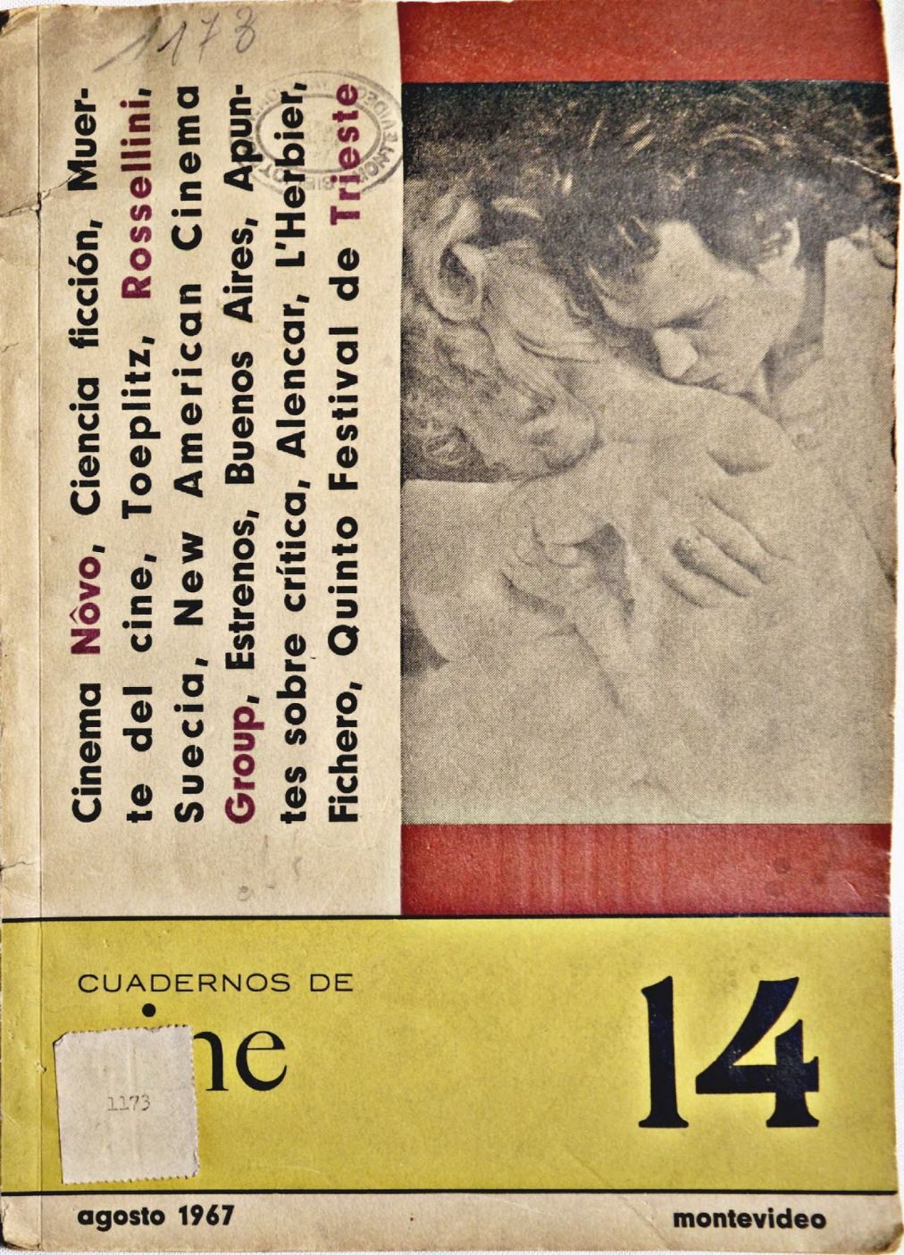 CUADERNOS DE CINE CLUB magazine side cover Issue 14  August 1967