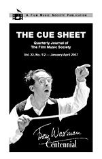 CUE SHEET magazine side cover  Vol 21 #1-2 January-April 2006