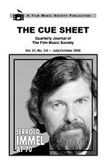 CUE SHEET magazine side cover  Vol 21 #3-4 July-October 2006
