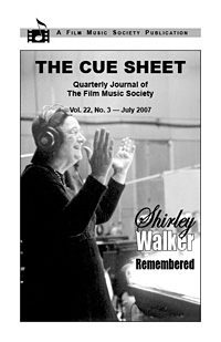 CUE SHEET magazine side cover  Vol 22 #3 July 2007