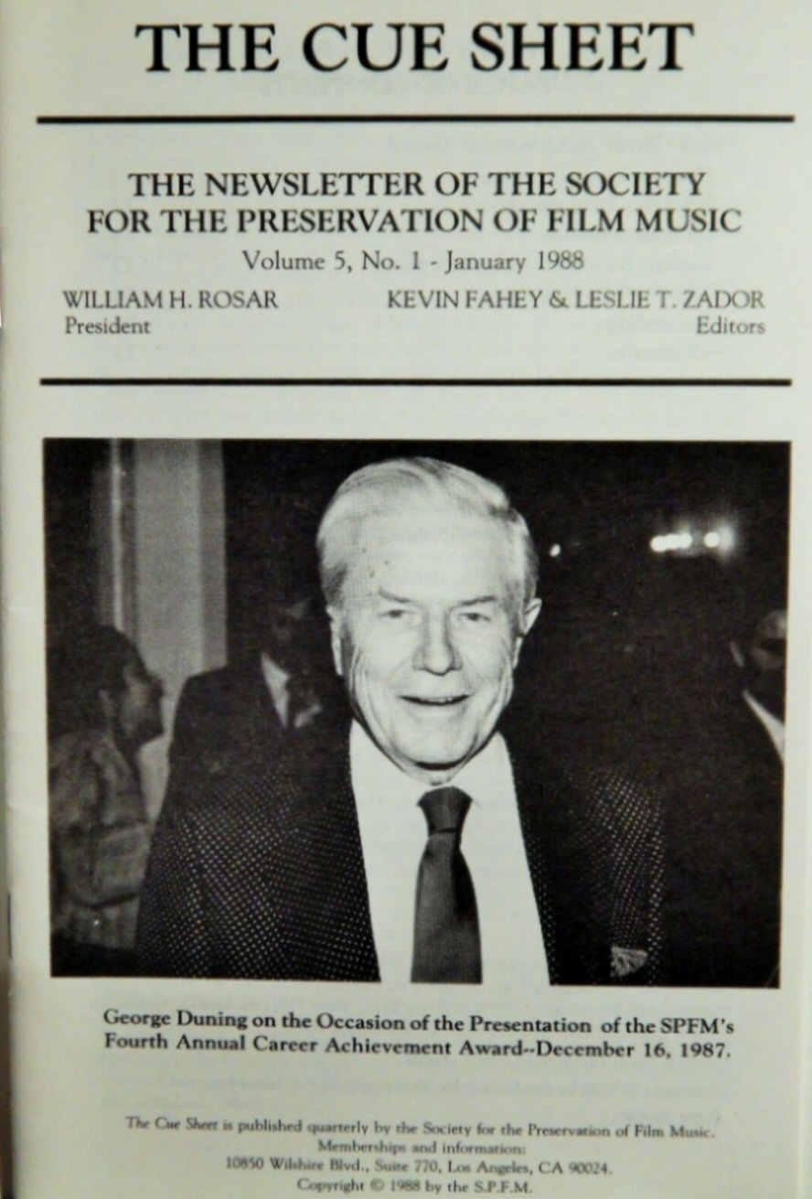 CUE SHEET magazine side cover  Vol 5 No  1  January 1988
