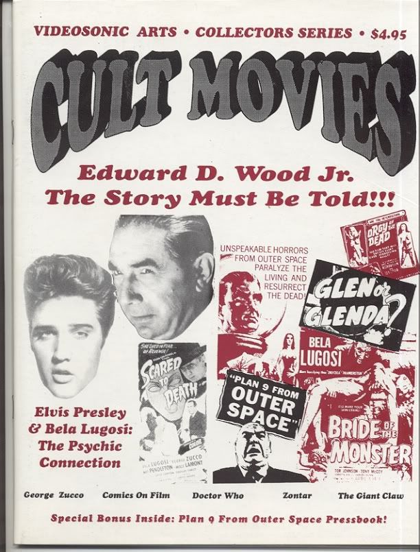 CULT MOVIES magazine side cover Issue 3  1991