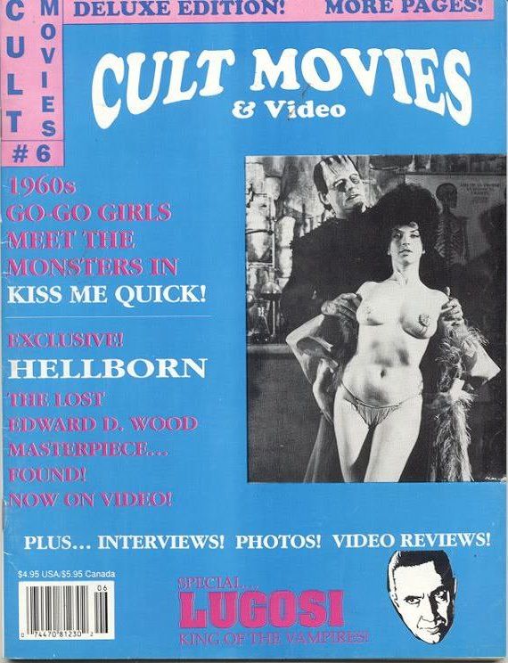 CULT MOVIES magazine side cover Issue 6  1992
