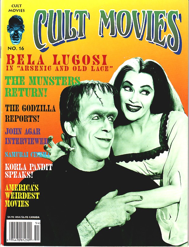 CULT MOVIES magazine side cover Issue 16  1996