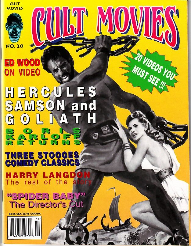 CULT MOVIES magazine side cover Issue 20  1996