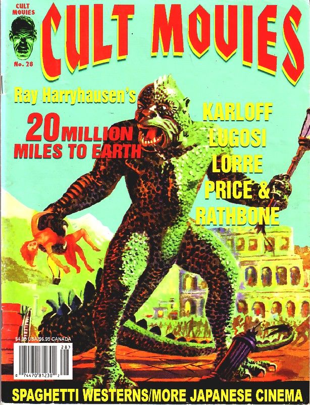 CULT MOVIES magazine side cover Issue 28  1998