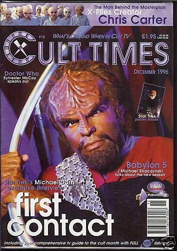 CULT TIMES magazine side cover Issue 15 December 1996
