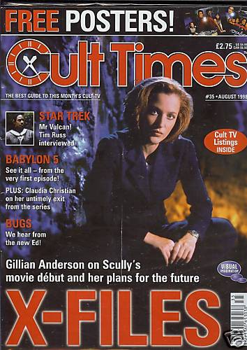 CULT TIMES magazine side cover Issue 35 August 1998