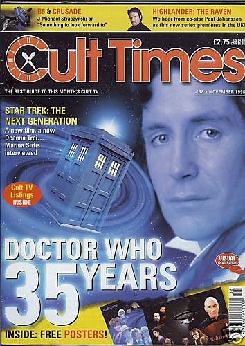 CULT TIMES magazine side cover Issue 38 November 1998
