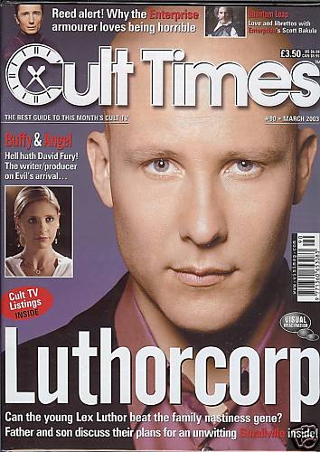 CULT TIMES magazine side cover Issue 90 March 2003