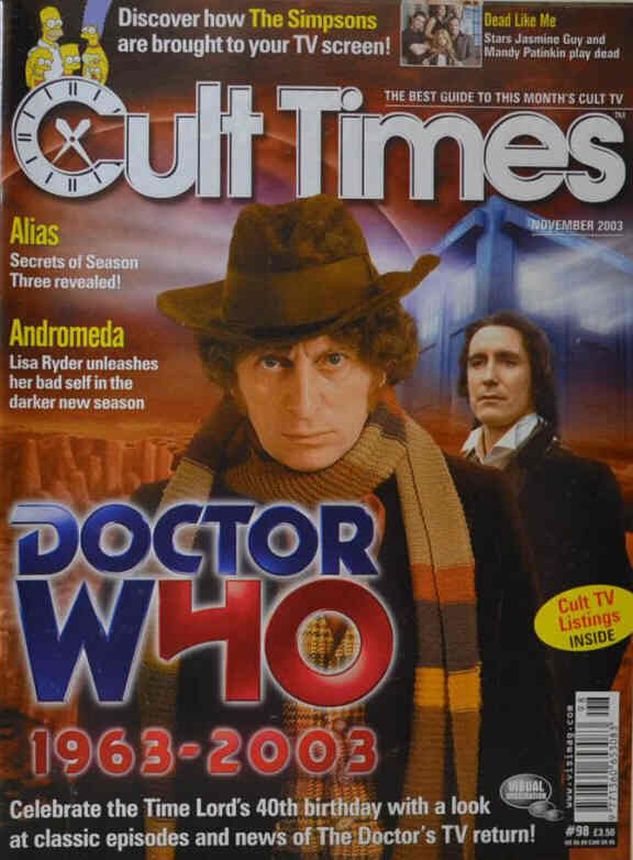 CULT TIMES magazine side cover Issue 98 November 2003