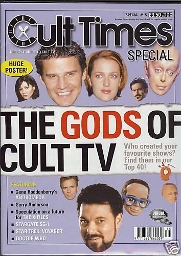 CULT TIMES magazine side cover Autumn Special #15 - Gods of TV 2000 2000