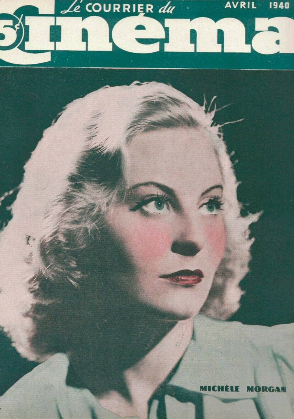 COURRIER DU CINEMA |LE magazine side cover  April 1940