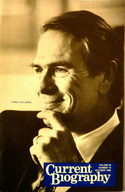 CURRENT BIOGRAPHY magazine side cover  Vol 56 No  10  October 1995