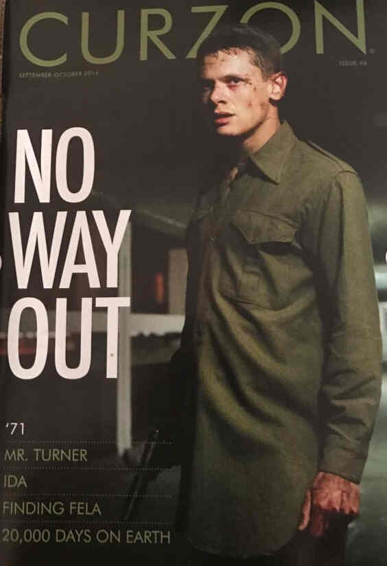 CURZON CINEMAS magazine side cover Issue 46 September/October 2014