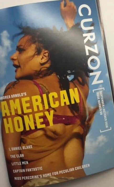 CURZON CINEMAS magazine side cover Issue 58  September/October 2016