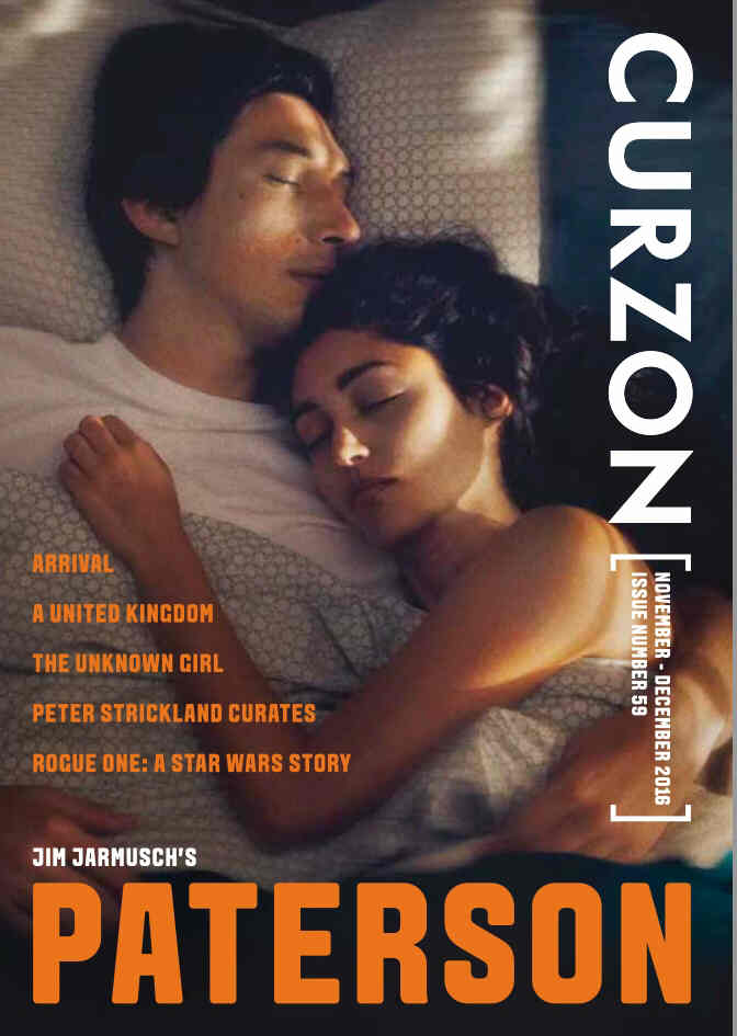 CURZON CINEMAS magazine side cover Issue 59 November/December 2016