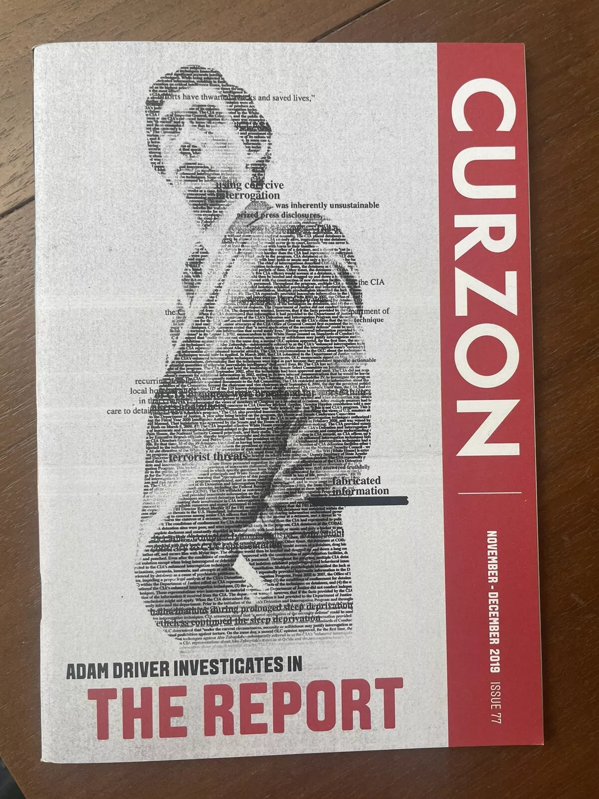 CURZON CINEMAS magazine side cover Issue 77  November/December 2019