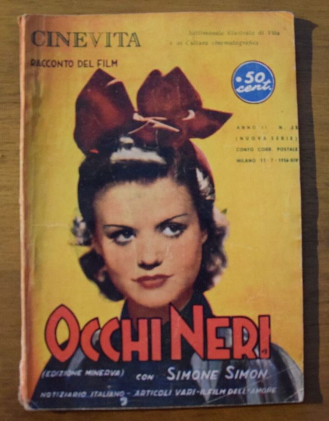CINEVITA magazine side cover Issue 23 13 July 1936