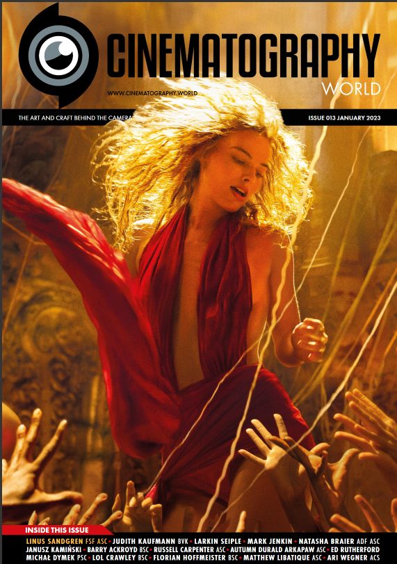 CINEMATOGRAPHY WORLD magazine side cover Issue 13  January 2023
