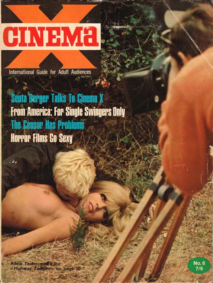 CINEMA X UK magazine side cover Issue 18  Vol 2 # 6  1970