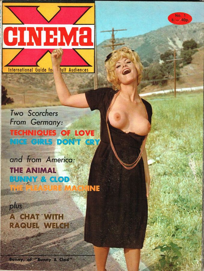 CINEMA X UK magazine side cover Issue 25  Vol 3 # 1  1971