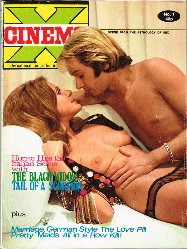 CINEMA X UK magazine side cover Issue 37  Vol 4 # 1  1972