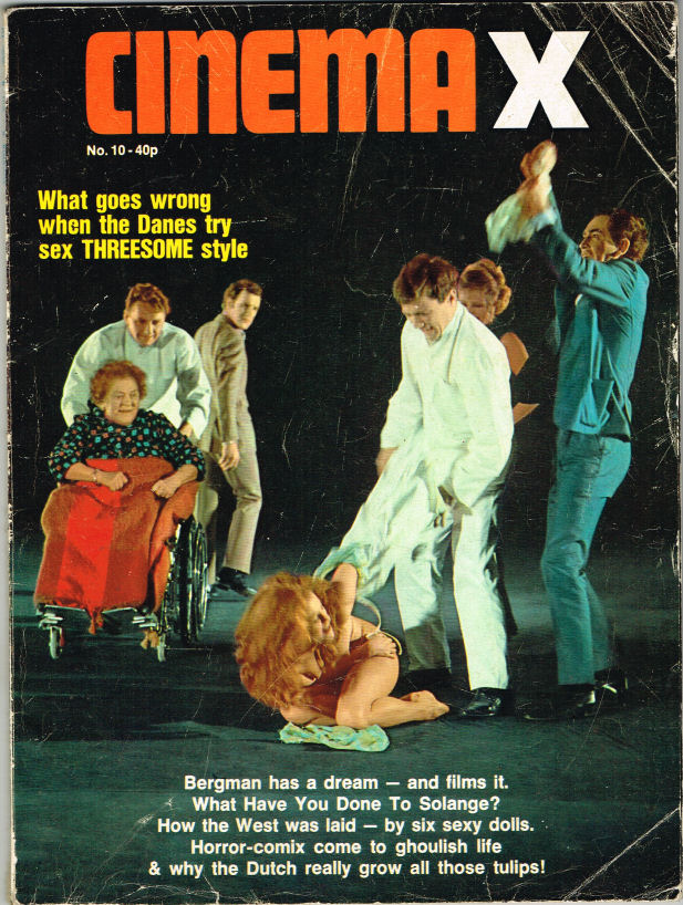 CINEMA X UK magazine side cover Issue 46  Vol 4 # 10  1972