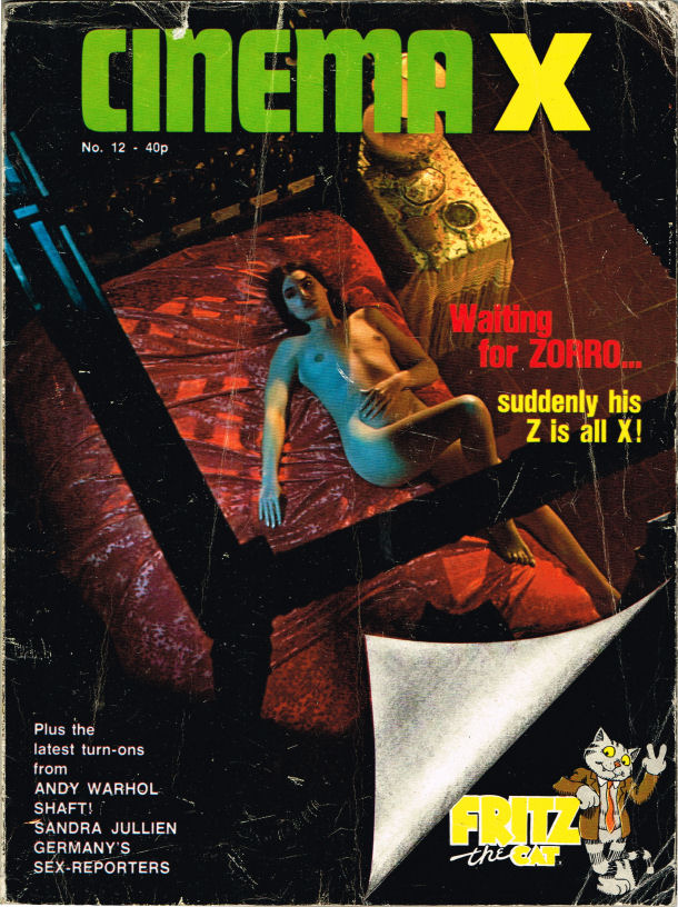 CINEMA X UK magazine side cover Issue 48  Vol 4 # 12  1972