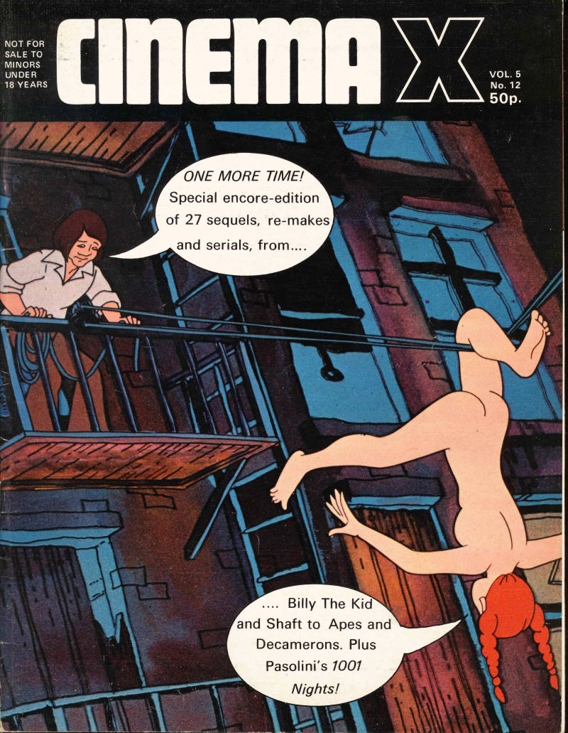 CINEMA X UK magazine side cover Issue 60  Vol 5 # 12  1973