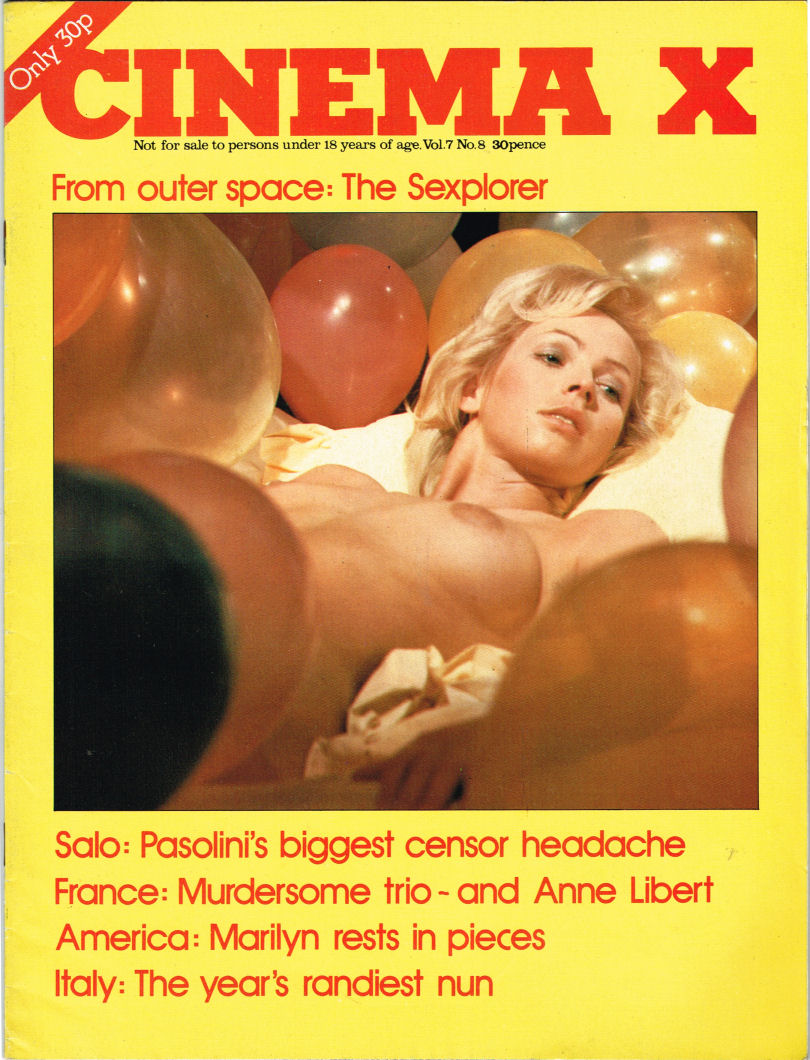 CINEMA X UK magazine side cover Issue 80  Vol 7 # 8 October 1975