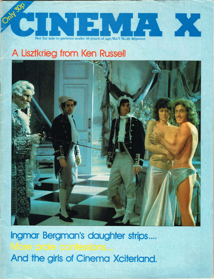 CINEMA X UK magazine side cover Issue 82  Vol 7 # 10 December 1975