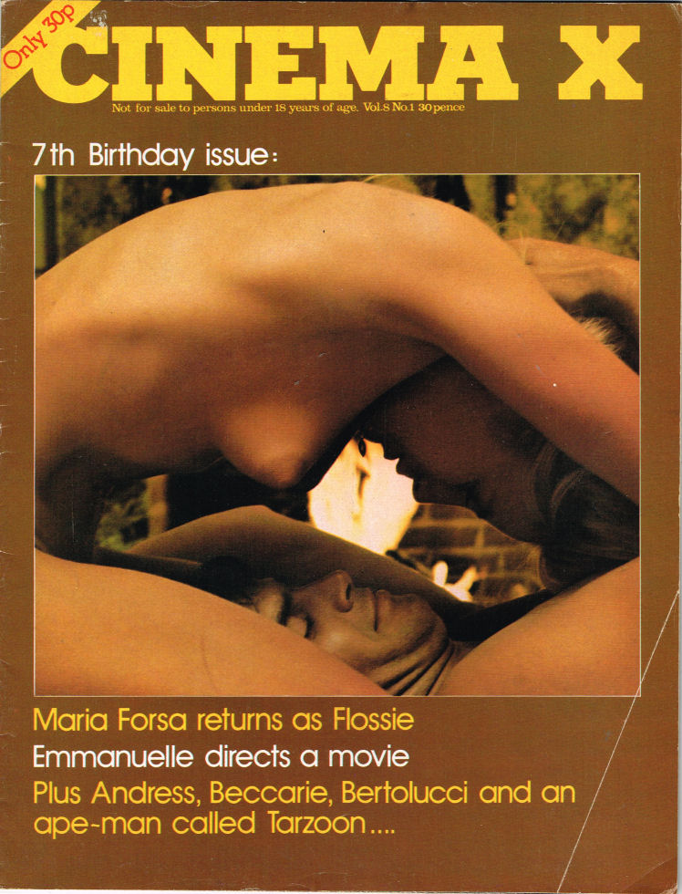 CINEMA X UK magazine side cover  Vol 8 # 01 March 1976