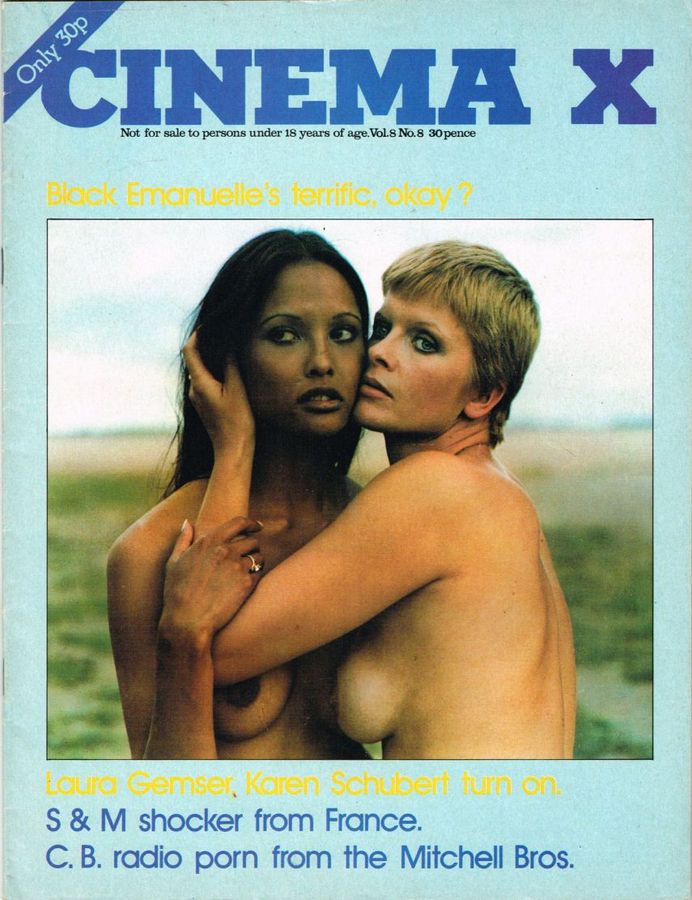 CINEMA X UK magazine side cover  Vol 8 # 08 April 1977