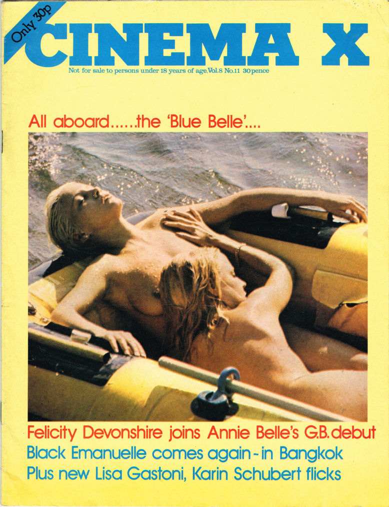 CINEMA X UK magazine side cover  Vol 8 # 11 July 1977