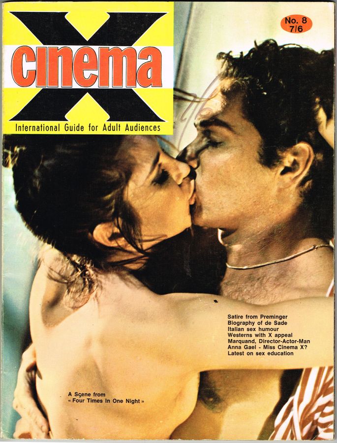 CINEMA X UK magazine side cover Issue 8  Vol 1 # 8  1969