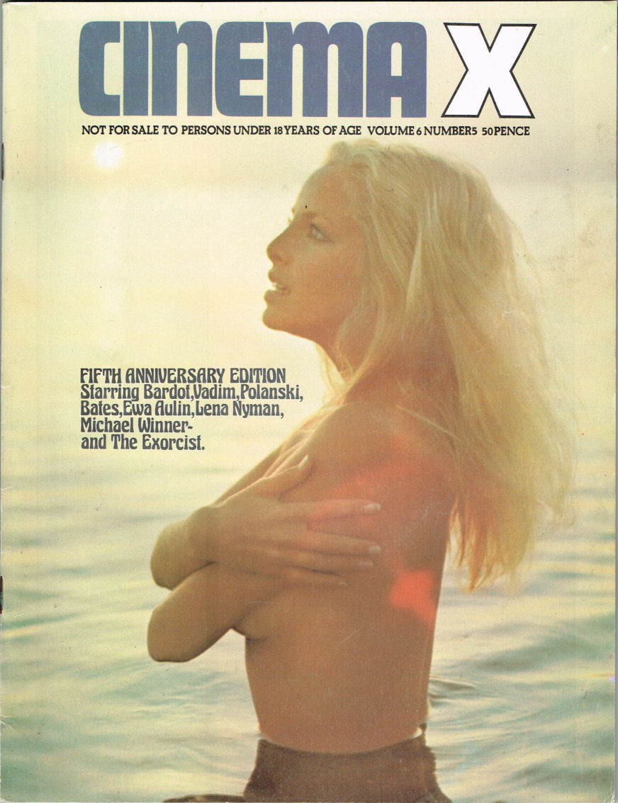 CINEMA X UK magazine side cover Issue 65  Vol 6 # 5  1974