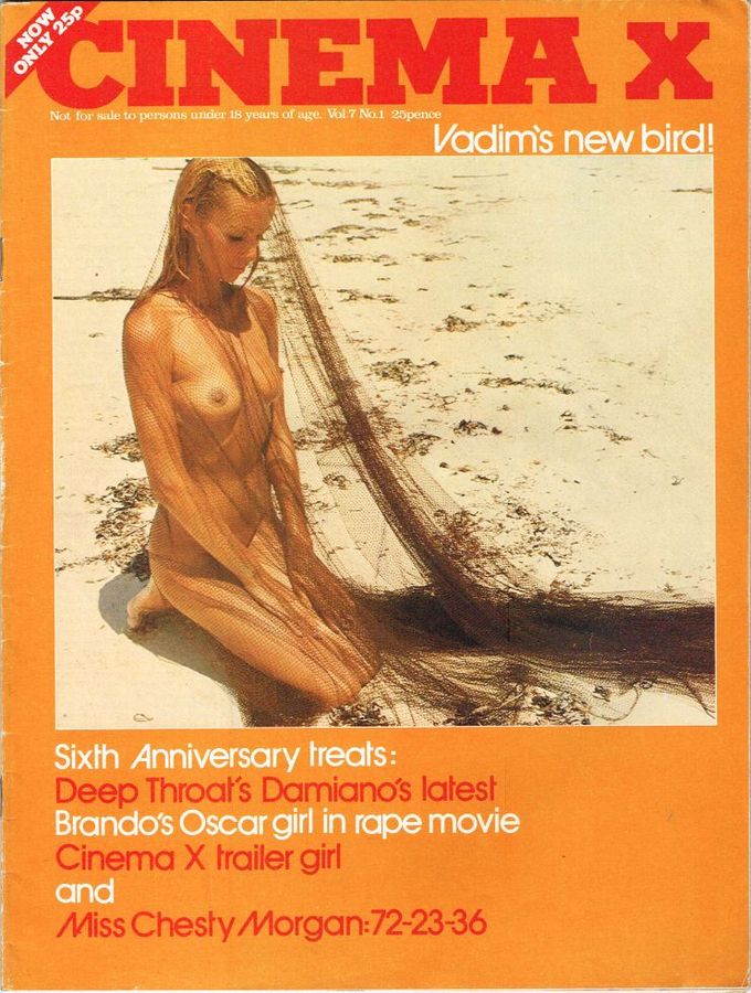 CINEMA X UK magazine side cover Issue 73  Vol 7 # 1  1975