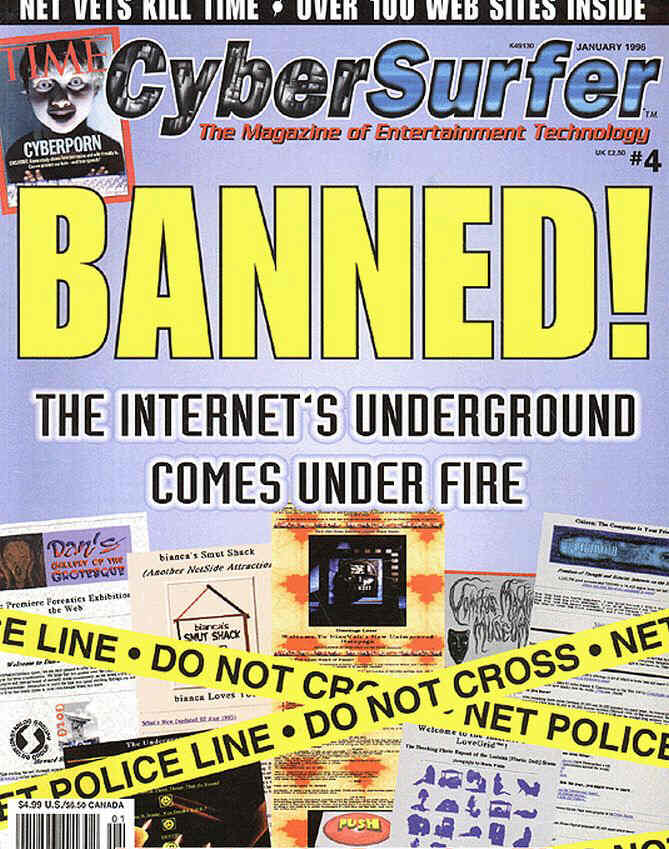 CYBERSURFER magazine side cover Issue 4 January 1996